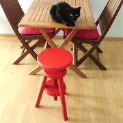 Screw stool - Red